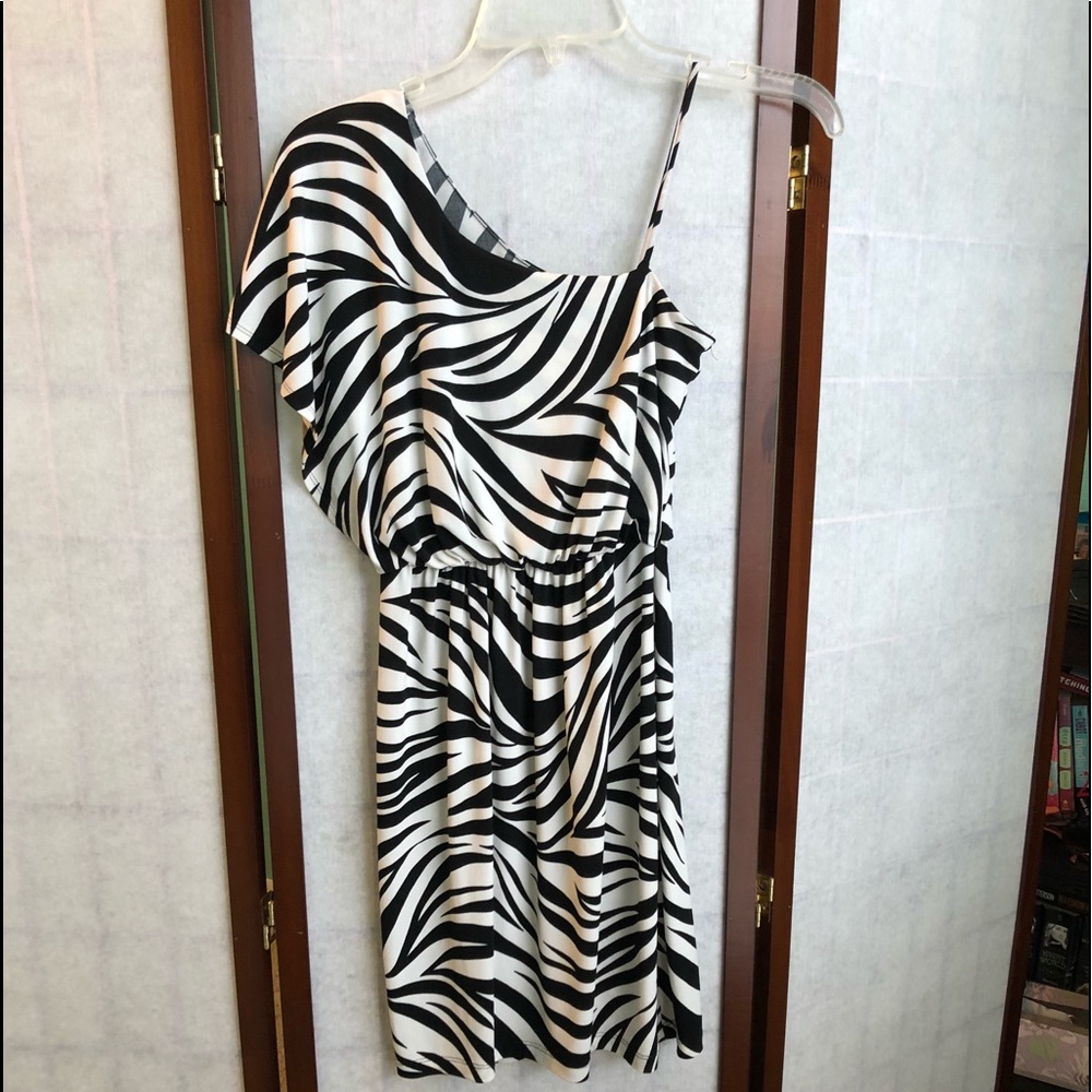 Short Zebra Print Cocktail Dress 🖤